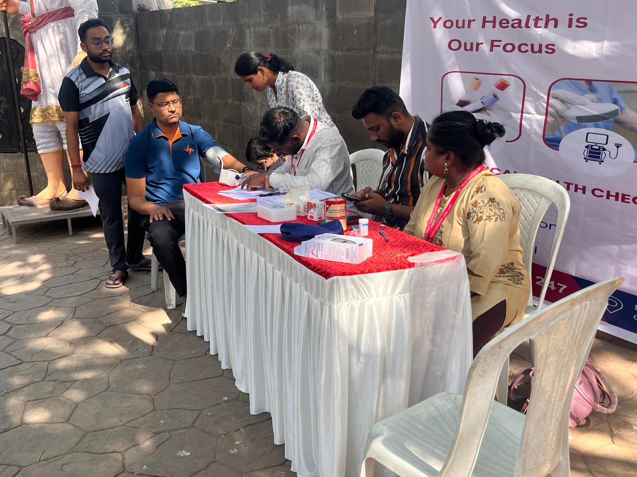 Wadagon sheri garden health camp pune
